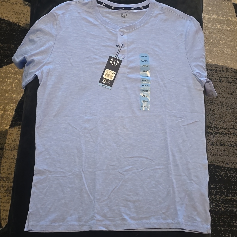 Gap Short Sleeve Slub Henely Shirt